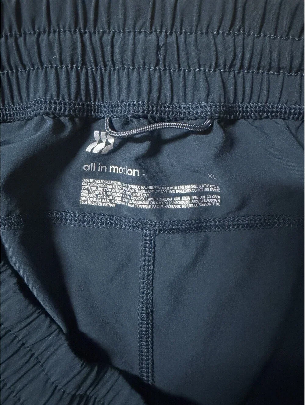 All in Motion Men’s XL Navy Athletic Shorts 7” Inseam Gym Training Workout